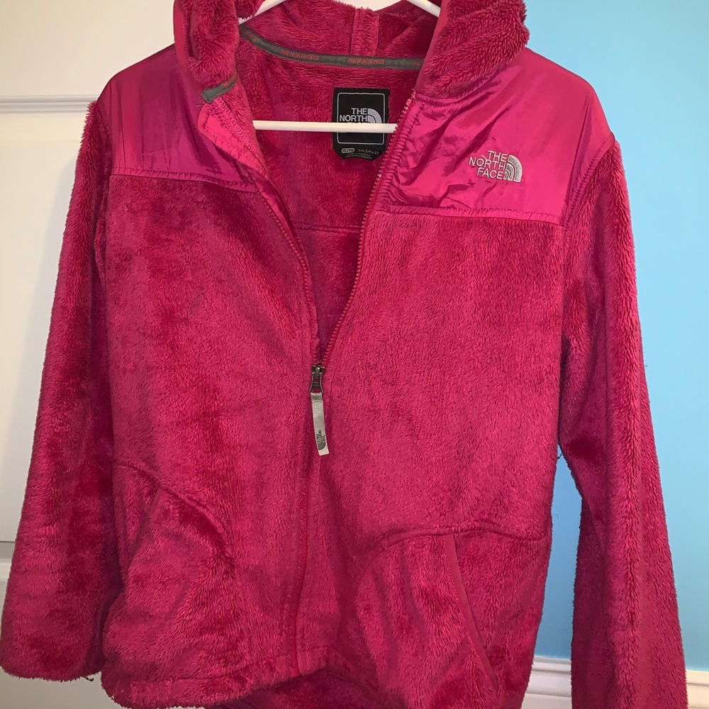 North Face fuzzy jacket